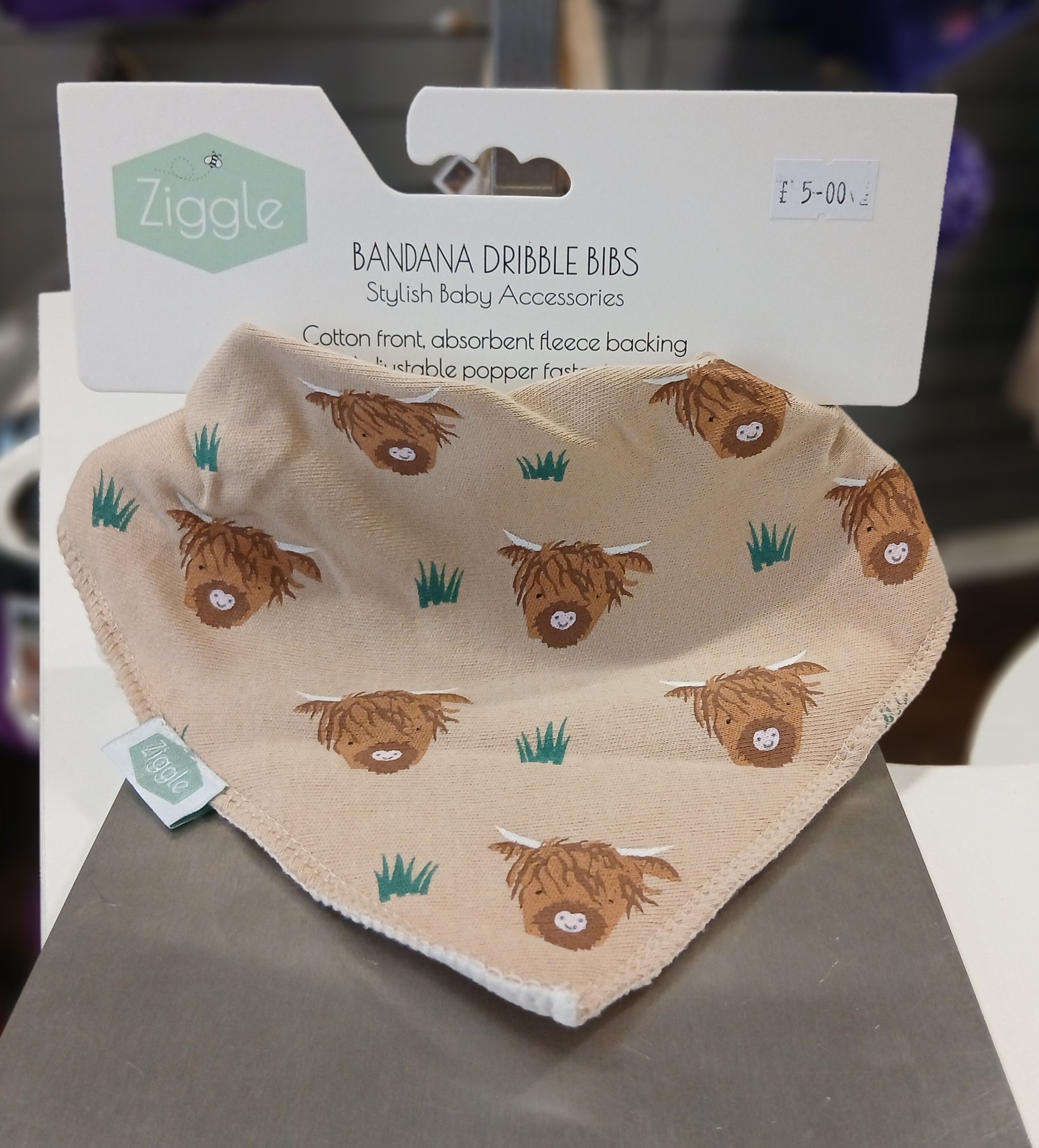 Ziggle Highland Cow Bib