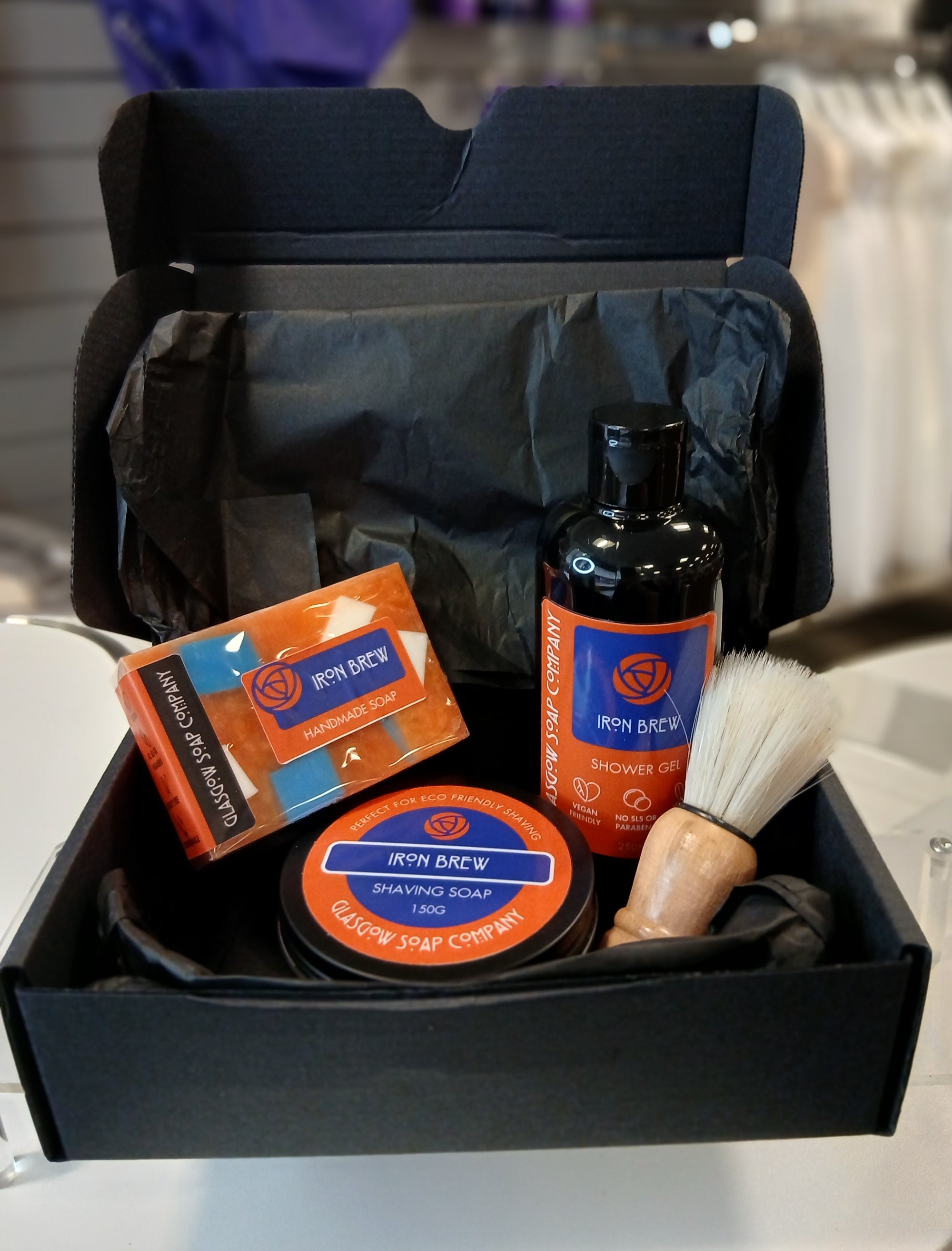 Glasgow Soap Co Iron Brew Shaving Gift Set