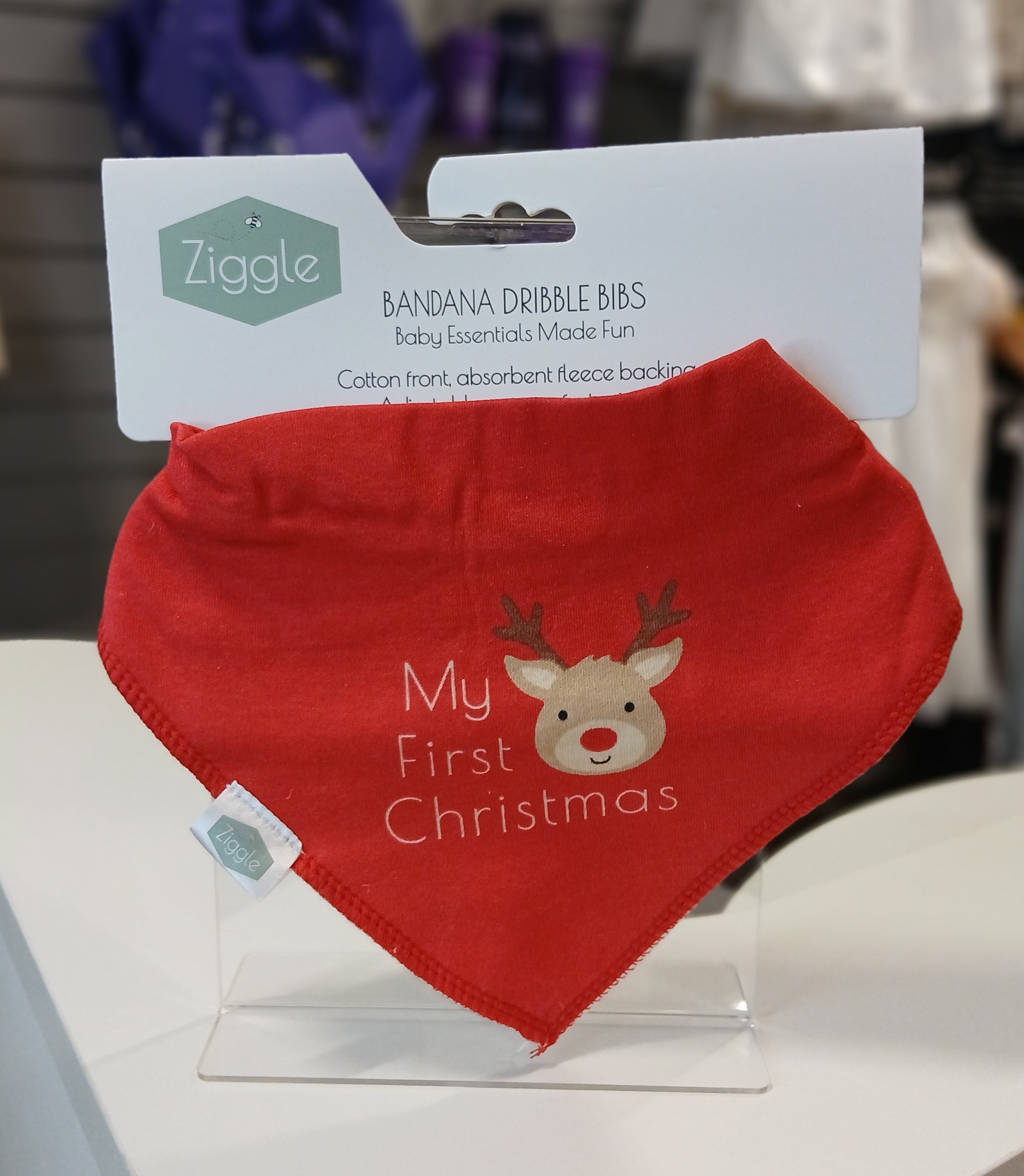 My First Christmas Bandana Dribble Bib